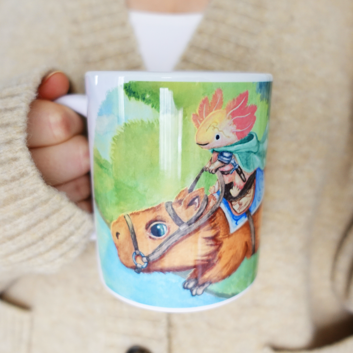 Carpe Diem but like this | Capybara and Axolotl Mug