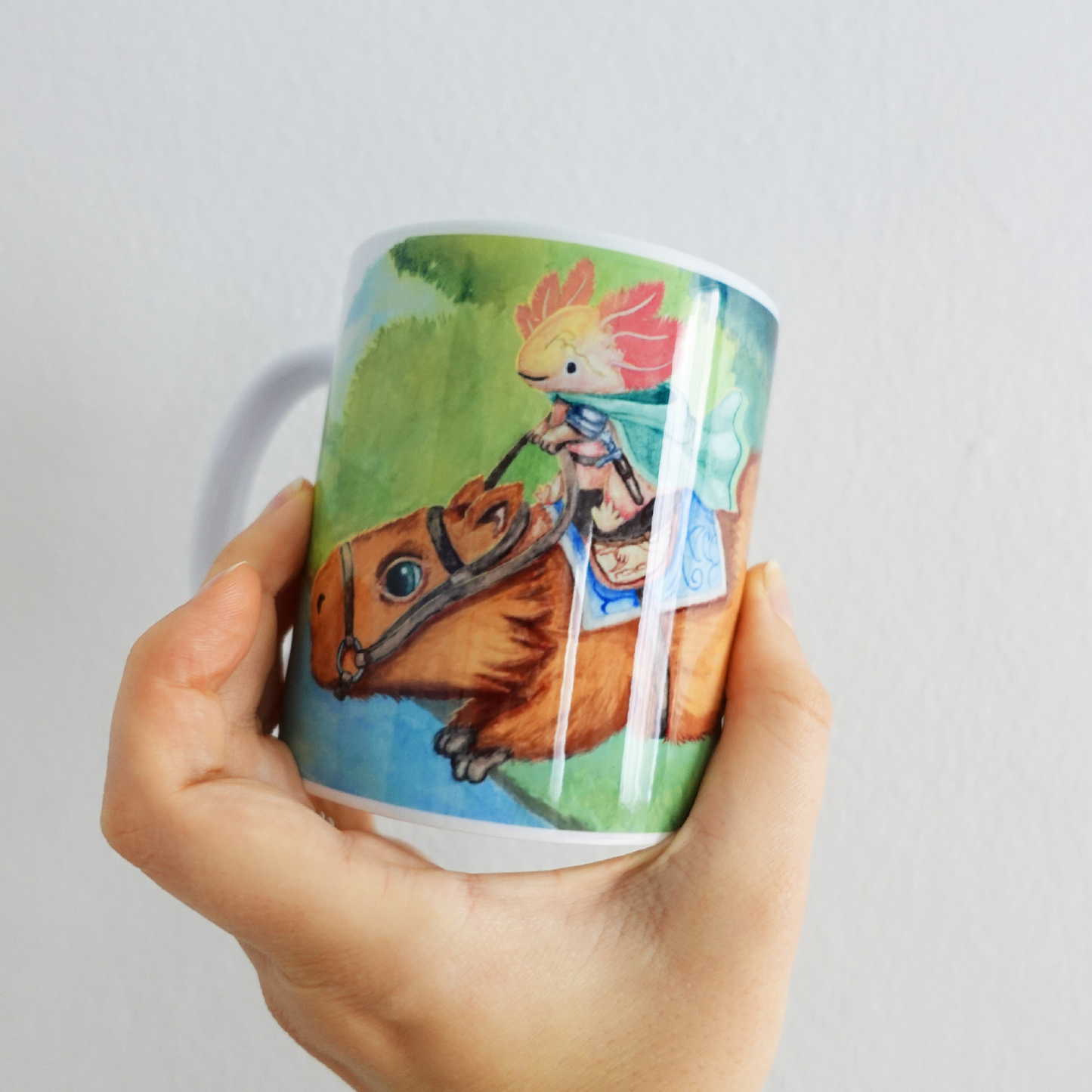 Carpe Diem but like this | Capybara and Axolotl Mug