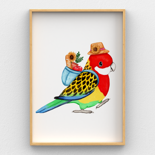 Rosella at the Farmers Markets Wall Art Print