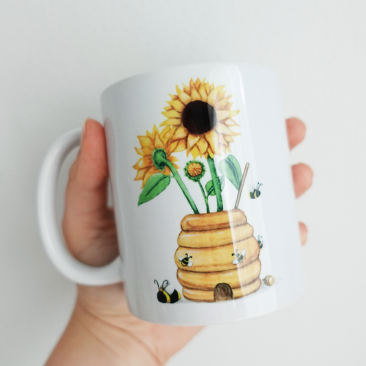 Sunflowers and Bumble Bees Mug