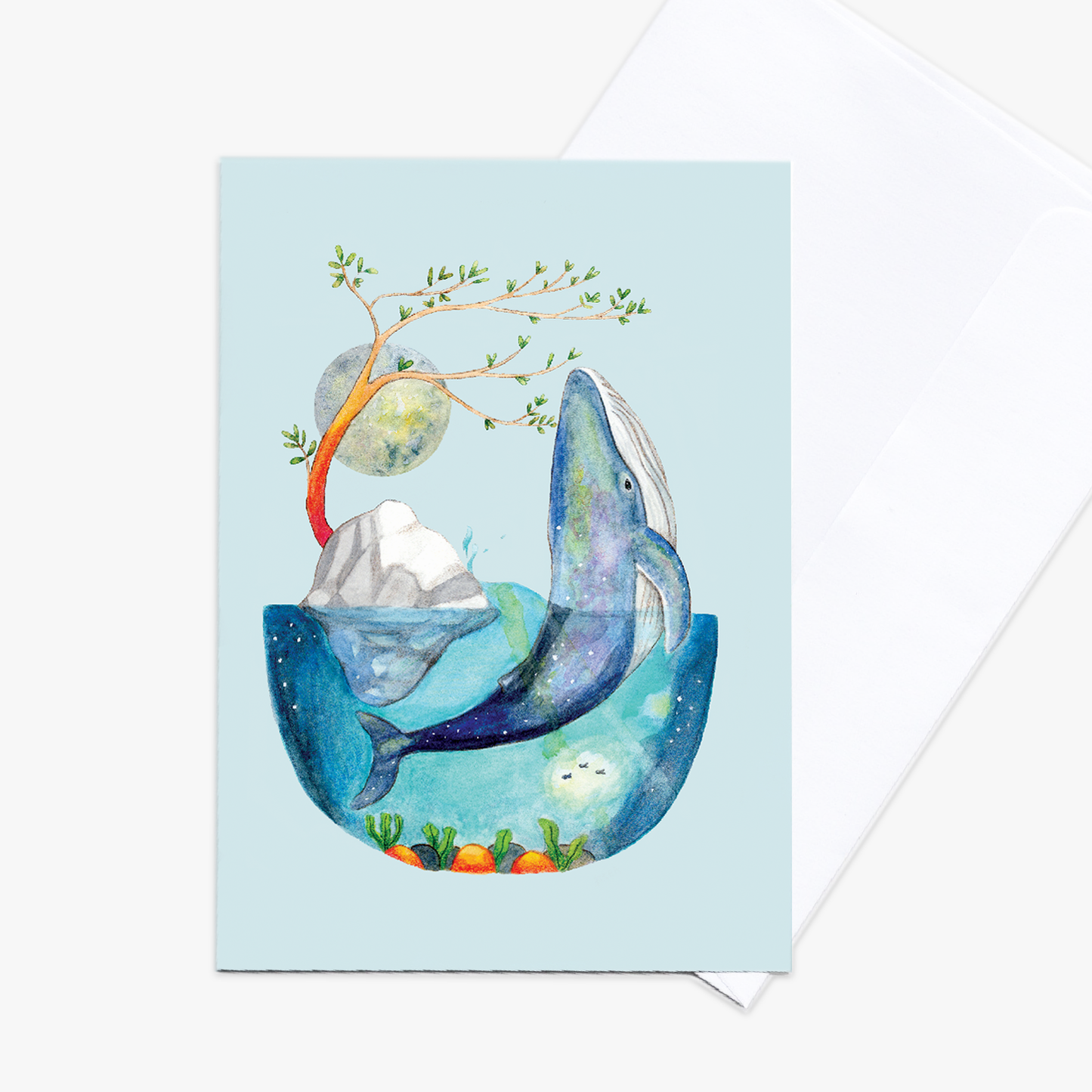 Moonlit Whale Card