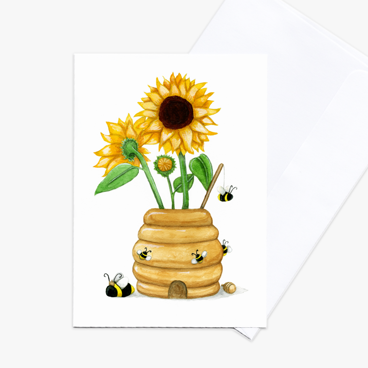 Sunflowers and Bumble Bees Card