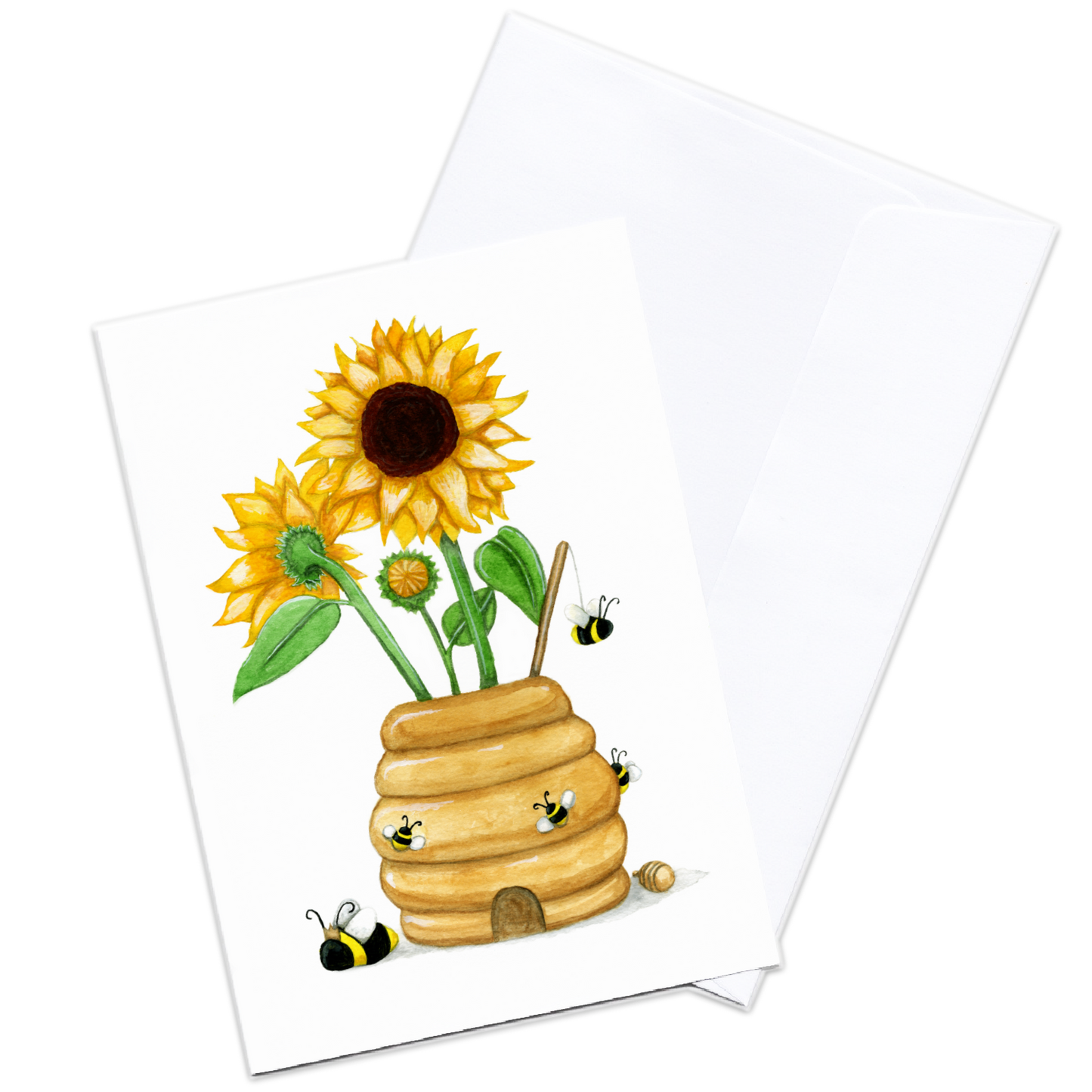 Sunflowers and Bumble Bees Card